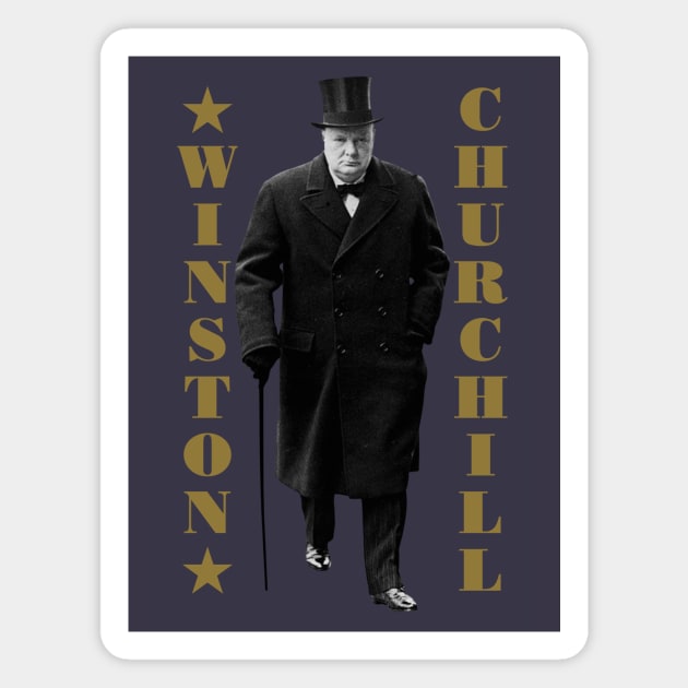 Winston Churchill Magnet by PLAYDIGITAL2020